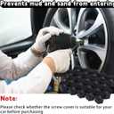 BOXOB 20pcs 21mm Hexagonal Nut Covers, Car Wheel Lug Nut Covers with Removal Tool Wheel Bolt Caps Automotive Exterior Accessories for Most Car (Black)