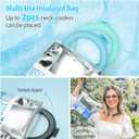 2PCS Neck CoolingTube with Insulated Bag, Reusable Neck Coolers Wearable Body Cooling Products for Hot Weather in Summer