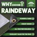 RAINDEWAY Large Tarp 15x20FT 16 Mil Tarps Heavy Duty Waterproof Cover, 15'x20'-Finished Size