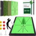 Golf Hitting Mat Portable Golf Practice Mat with Longer Swing Path Trajectory, 3-in-1 Includes Fairway, Rough & Putting Pad Training Mats on No-Slip Rubber Base, Simulator Must Haves, Gift for Golfers