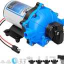 Bootee 12V RV Water Pump, 7.0 GPM 75PSI Automatic Pressure Switch, Self-Priming Fresh Water Pump for RV Marine Camping, 12 Volt DC Water Transfer Pump with Thermal Protection