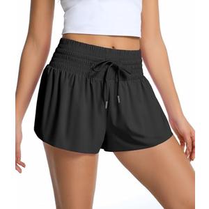 OVESPORT Women's 2-in-1 Athletic Shorts Liner Pockets Tennis Skort High Waisted Athletic Running Skorts Gym Yoga Workout, XL