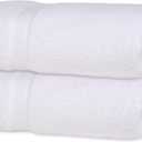 Quick-Dry, Soft & High Absorbent Jumbo Bath Sheet 35"x70" Cotton Turkish Bath Towel Set of 2 | Daily Use 100% Cotton for Bathroom, Gym & More | Bathroom Towels Set (2 Pcs, White)