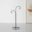 Ornament Display Stand, Iron Hanger for Christmas Glass Globe Decorations (Black 2 Pack, 12.5" x 5.6")