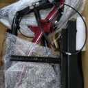 HOMLAND Knee Scooter for Foot Injuries Ankle Surgery, Foldable Steerable Knee Walker with Dual Brakes System, Height Adjustable Handle & Seat, Removable Storage Bag, 300 lbs Capacity (Black)