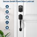Keyless Entry Door Lock Handle Set, Smart Locks for Front Door Electronic Keypad Deadbolt with Lever Handle Custom User Codes Advanced Security & Easy Installation Aluminum Auto Lock