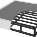 Full Size Box Spring, 7 Inch Full Size Box Spring Only, 3000 lbs Heavy Duty Metal Frame Mattress Foundation with Fabric Cover, Easy Assembly-Noise Free (Black)