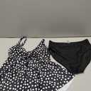Aidonger Tankini Swimsuit for Women Tummy Control Two Piece Bathing Suit V Neck Flowy Swimwear Top with Bottom Medium