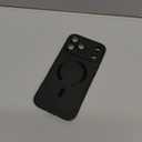 Magnetic for iPhone 17 Pro Max Case, Compatible with MagSafe, Built-in Camera Lens Protector, Slim Thin Soft Silicone Bumper Shockproof Metallic Luster Phone Case, Black