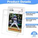 50 Pack Card Case Holder,Graded Card Slab Baseball Card Sleeves Trading Card Holder 35 PT Hard Plastic Card Protectors with Label Position for YuGiOh, MTG Games and Sport Cards