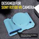 Easy Hood RX100 Case, Silicone Camera Case Lightweight Soft Carrying Cover with Removable Lens Cover for Sony DSC-RX100 III / RX100 V / RX100 IV / RX100 VII DSLR Camera (Blue)