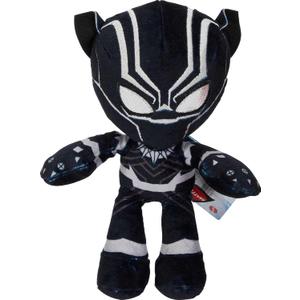 Mattel Marvel Black Panther Plush 8-inch Character Figure, T'Challa Super Hero Soft Doll