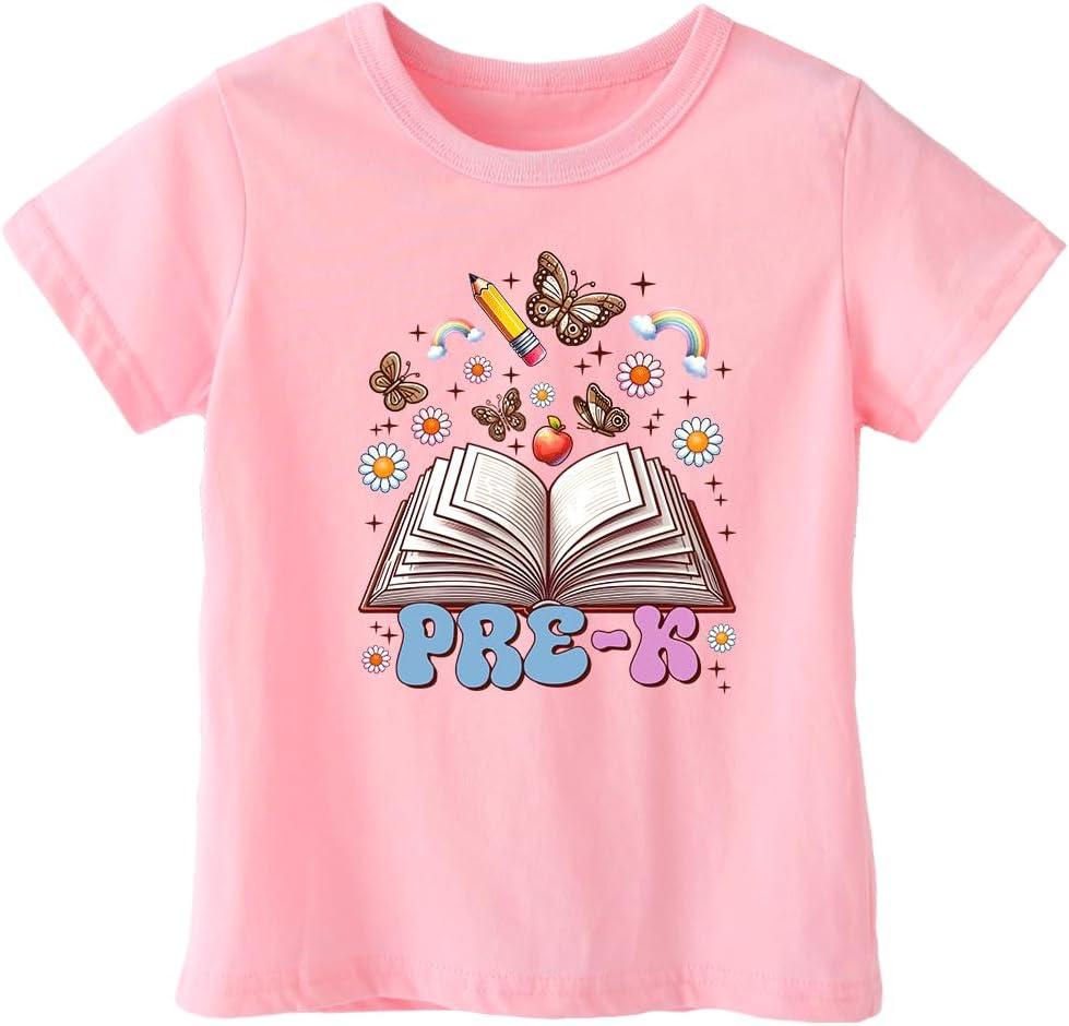 Kids Toddler Boys Girls Back to School Shirt First Day of Preschool T-Shirt Short Sleeve Top