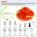 Quintillus Universal Weed Eater Head,H09 Weed Wacker Head Grass Trimmer Head Compatible with Ego, Ryobi,Echo,Weed Warrior with 12pc 11in / .095" Triangle Trimmer Line Not for Kobalt