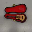 Miniature Guitar, 3.9in Wooden Tiny Guitar Decorative Model for Mini Music Ornament Display Dollhouse Accessories Model Home Decoration