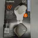 Sylvania LED TruWave Natural Series A19 Light Bulb, 100W Equivalent, Efficient 15W, 1600 Lumens, Medium Base, Dimmable, Frosted, 3500K, Bright White- 4 Pack (42277)