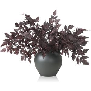 Lyrow 6 Pack 18 Inches Artificial Cimicifuga Plant Leaf Spray Faux Plum Cimicifuga Ramosa Leaf Branch Faux Fall Spray Silk Plants for Home Vase Wedding Garden Farmhouse Table Mantel Decor