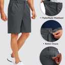 G Gradual Men's Golf Shorts with 5 Pockets 9" Light Weight Stretch Quick Dry Casual Dress Work Shorts for Men (Gray, S)