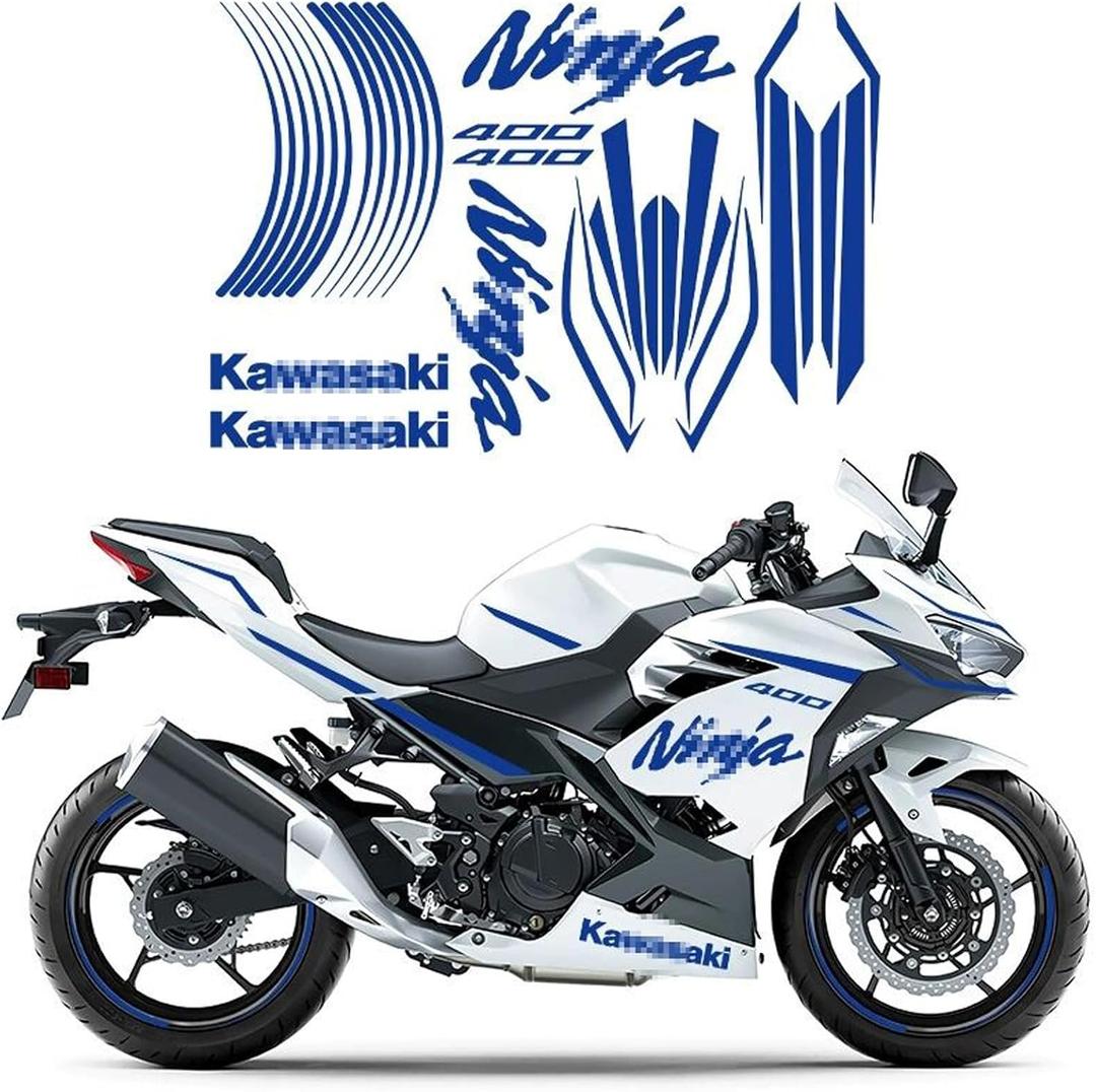 TZMAPU Compatible 400,Motorcycle Stickers, Full Body Decorative Decals Waterproof Stickers， 400 Accessories (Blue)