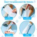 Disposable Dog Booties for Paw Protection - Waterproof, Adjustable Self-Adhesive Straps, 20 Count Dog Shoes for Indoor & Outdoor Use, Walking, Hiking, Pos (M7.5-17.5KG)