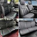 Seat Covers for Truck Chevy Chevrolet Silverado GMC Sierra Pickup 2007-2026 1500 2500HD 3500HD Trail Boss Z71 Crew Double Extended Cab Waterproof Leather Protectors Grey Full Set