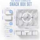 Travel Snack Container for Kids – Snackle Box with 8 Removable Compartments, Utensils and Recipe QR – Snack Box for Road Trips, Beach, Picnic and School Lunch