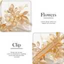 JAKAWIN Gold Hair Clip Bridal Hair Accessories Flower Hair Piece for Women FJ03 (Gold)