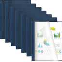 10 Pcs Thermal Binding Covers, 8.5 x 11 Inch Letter Size, 1 Inch Spine Holds 240 Sheets, Clear Front Paper Back Report Cover Suitable for Schools Offices Presentation(Blue)