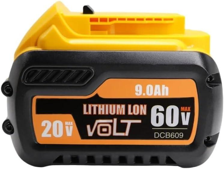 20V/60V MAX Replacement Li-ion Battery Compatible with DeWalt DCB547-XJ DCB200 DCB201 for Flexvolt Tool Batteries(1Pc 9.0Ah 60V) 20V/60V MAX Replacement Li-ion Battery Compatible with DeWalt DCB547-XJ DCB200 DCB201 for Flexvolt Tool Batteries(1Pc 9.0Ah 60V)