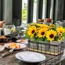 Sunflower Artificial Flowers, Fake Sunflower Table Centerpiece Decor, Artificial Fall Flowers Arrangement Farmhouse Decoration for Home Bathroom Kitchen, Yellow