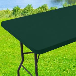 Spandex 6 Foot Rectangle Table Cloth, Elastic Fitted Tablecloths for Picnic, Stretch Washable Patio Table Cover for Outdoor, Camping, Banquet and Parties (Hunter Green, 30"x72")