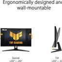 ASUS TUF Gaming 27 1440P Monitor (VG27AQM5A) - QHD (2560x1440), 300Hz, Fast IPS, Extreme Low Motion Blur Sync, 0.3ms, Speaker, 95% DCI-P3, Shadow Boost, DisplayWidget Center