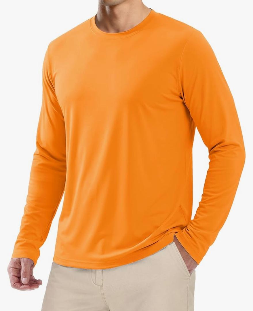 MAGCOMSEN Men's UPF 50+ Shirts Long Sleeve UV Protection Quick Dry T-Shirt Rash Guard for Fishing Running Beach, 2XL