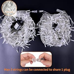 Blingstar Icicle Lights Christmas Lights Outdoor 49.2 Ft 440 LED Extendable Dripping Lights 8 Modes