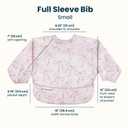 Tiny Twinkle Long Sleeve Bib for Babies & Toddlers | 2-Pack Waterproof Smock Bib for Eating | Machine Washable & Mess-Proof Feeding Essentials | Newborn Shower Gift (Toile,Bows, 6-24M)