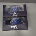 2 x Skiing Motocross Goggles,Racing Riding Goggles ATV Dirt Bike,Ventilation Anti-Fog UV Impact Resistant for Adult (09-6 Series, Blue White Black Frame and Blue Lens)