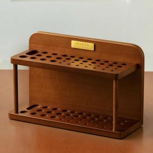 MEEDEN Wooden Paint Brush Organizer - Art Supply Storage for Desk, Arts and Crafts, BJ-02 (1 Tier)