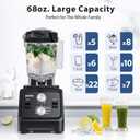 Aeitto Blenders for Kitchen with 1800W Motor, 68Oz. Large Capacity, 2-in-1 Blender & Grinder Combo, BPA-Free Countertop Professional Blender for Smoothies, Ice Crush, Frozen Drinks, Black