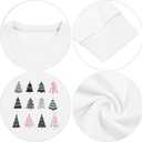 ASTANFY Christmas Sweatshirt Womens Christmas Tree Sweatshirts Xmas Lightweight Pullover (White, XXL)