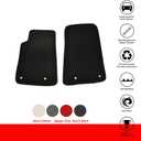Floor Mats Compatible with 2010-2015 Chevrolet Camaro, Black Nylon Factory Fitment Car Floor Mats Front by IKON MOTORSPORTS, 2011 2012 2013 2014