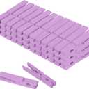Colored Clothes pins 2.9inch 50PCS Purple, Colorful ClothesPins Wooden Clips for Photos Pictures Decorative Crafts, Decoration clothespins Clothing Hanging clothespins 2.9inch 50PCS (Purple)