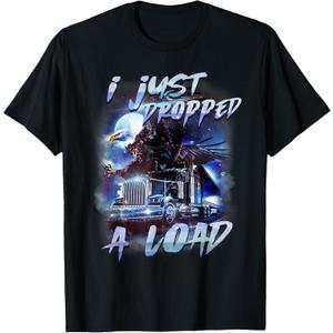 Funny Trucker Gifts Men Husband Semi Trailer Truck Driver T-Shirt