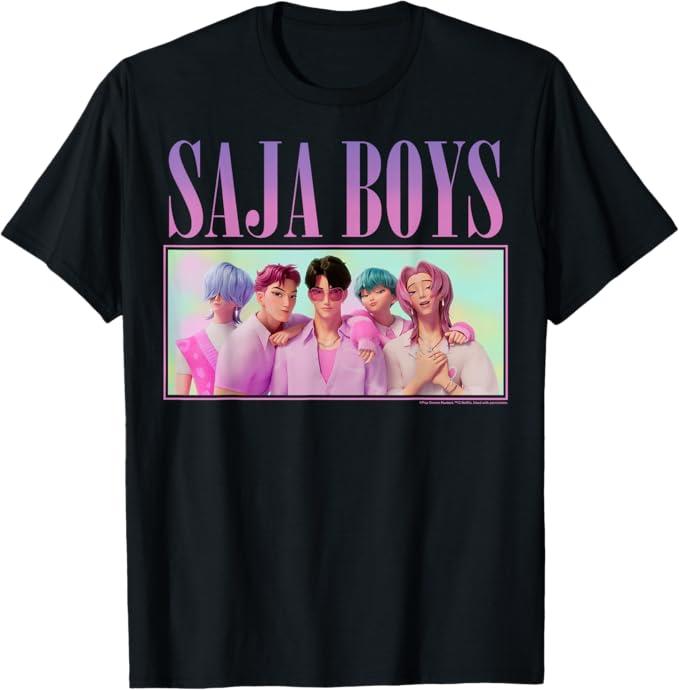 Kpop Demon Hunters Saja Boys Group Shot T-Shirt, M