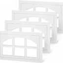 4 Pcs 20.7"×13.8" Garage Door Windows Inserts, Vinyl Window Frame and UV Resistant Acryl Glass, Garage Door Replacement Panels (Room Type)