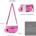 Crossbody Bags for Women Fashion Sling Purse Shoulder Bag Fanny Pack Leather Causal Chest Bum Bag Cross Body Purse (Rose)