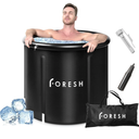 Foresh 105gal Ice Bath Cold Plunge Tub (Environmental Material Certificated) for Muscle Relax, Cold Therapy after Workout, Sports. Safe Healthy Portable Inflatable icebath Barrel. Outdoor. Travel Bag