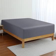 2 Pack Bamboo Viscose Cooling Fitted Sheet Twin Size, Silky Soft Breathable (Twin, Gray)