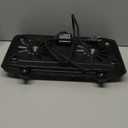 CUKOR Double Cast Iron 2 Burner, 1800W Countertop Burner, Dual Electric Stove Burners, Portable Double Burner for Cooking