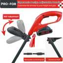 20V Lightweight Stringless Grass Trimmer, Battery Powered Weed Eater, Cordless Electric Weed Trimmer with Battery and Charger, 43.710.638.27 IN