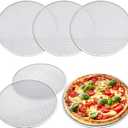 Nuogo 5 Pcs 16 Inch Pizza Pan with Holes Aluminum Mesh pizza Screen Seamless Round Tray for Oven Nonstick Baking Sheet for Kitchen Bakery Restaurant BBQ Party Cookware Supplies